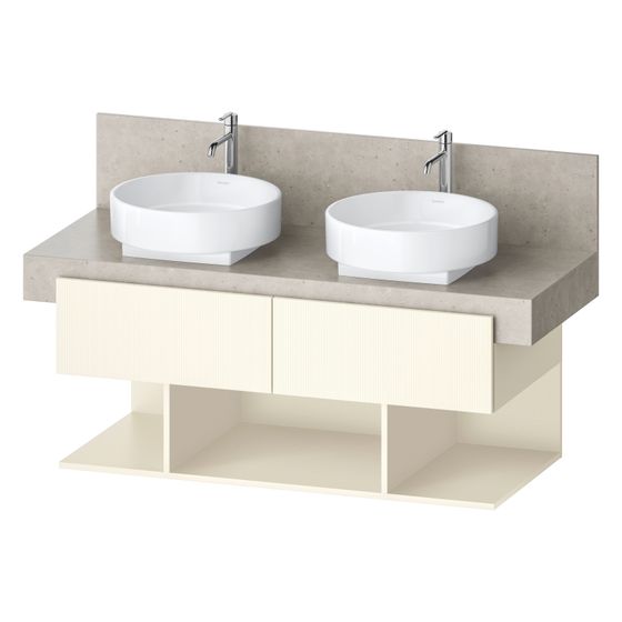 Duravit Balcoon Konsolen-Waschtischunterbau wandh. 570x1200x522mm Elfenbein Strukturiert Matt/Matt ohne KSP, 2 SK