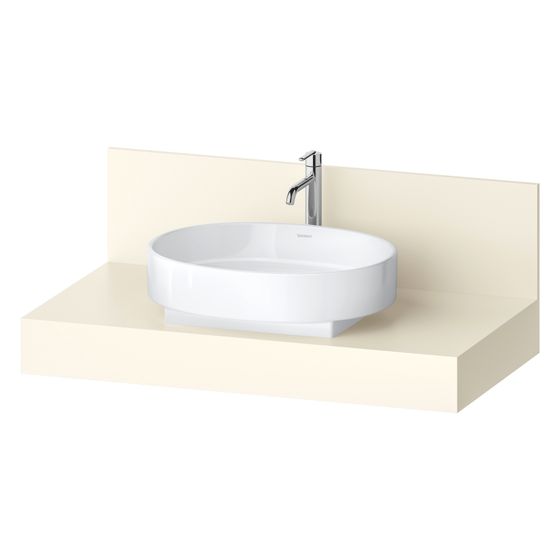Duravit Balcoon Konsole 550x1000x370mm Elfenbein Matt ohne Konsolenträger 1 Ausschnitt/Waschplatz mittig