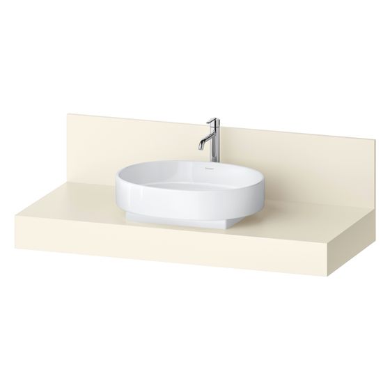 Duravit Balcoon Konsole 550x1200x370mm Elfenbein Matt ohne Konsolenträger 1 Ausschnitt/Waschplatz mittig