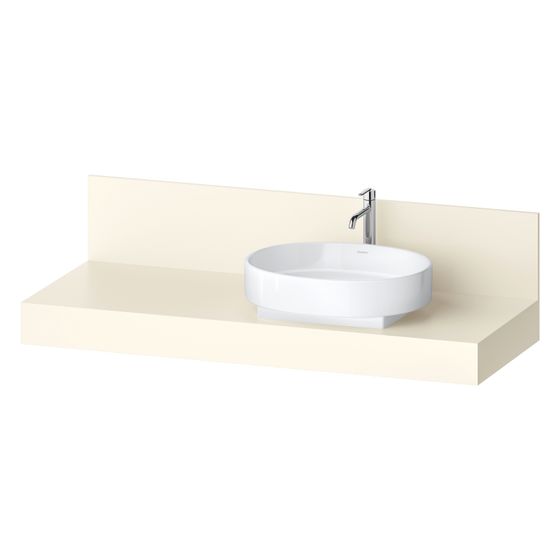 Duravit Balcoon Konsole 550x1400x370mm Elfenbein Matt ohne Konsolenträger 1 Ausschnitt/Waschplatz R