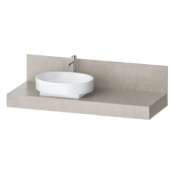 Duravit Balcoon Konsole 550x1400x370mm Concrete Struktur Matt ohne Konsolenträger 1 Ausschnitt/Waschplatz L