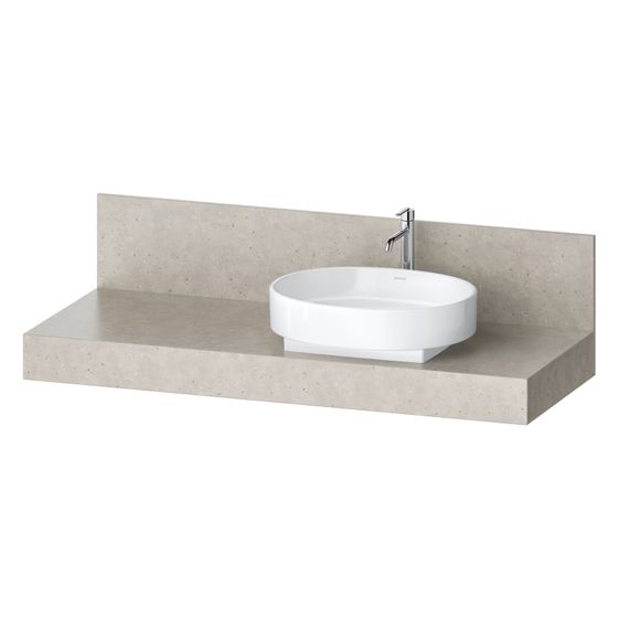 Duravit Balcoon Konsole 550x1400x370mm Concrete Struktur Matt ohne Konsolenträger 1 Ausschnitt/Waschplatz R