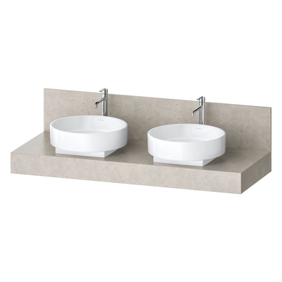 Duravit Balcoon Konsole 550x1400x370mm Concrete Struktur Matt ohne Konsolenträger 2 Ausschnitte/Waschplätze B