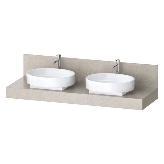 Duravit Balcoon Konsole 550x1600x370mm Concrete Struktur Matt ohne Konsolenträger 2 Ausschnitte/Waschplätze B