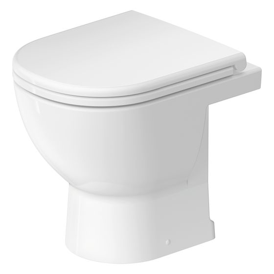 Duravit D-Code Stand WC 480x370x400mm Weiß Hochglanz 45l Tiefspüler rimless senkrecht Position Hinten