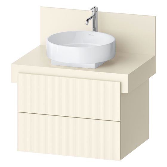 Duravit Balcoon Konsolen-Waschtischunterbau wandh 570x700x534mm Elfenbein Strukturiert Matt/Matt, ohne KSP, Dekor, 2 SK