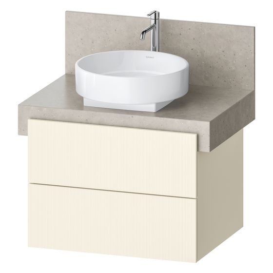 Duravit Balcoon Konsolen-Waschtischunterbau wandh 570x700x522mm Elfenbein Strukturiert Matt/Matt, ohne KSP, Dekor, 2 SK