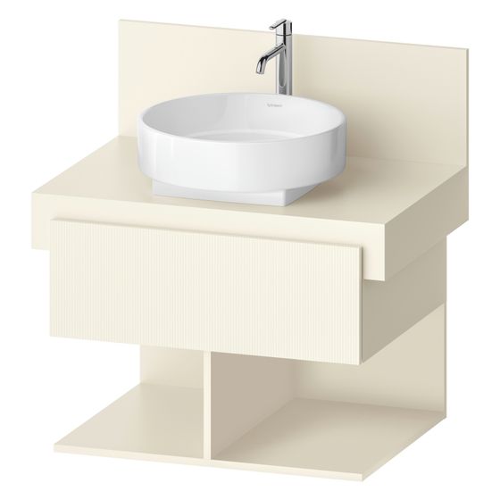 Duravit Balcoon Konsolen-Waschtischunterbau wandhäng. 570x700x534mm Elfenbein Strukturiert Matt/Matt ohne KSP, Dekor 1 SK, 2 oF