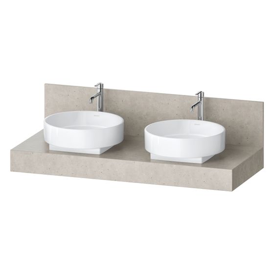Duravit Balcoon Konsole 550x1300x370mm Concrete Struktur Matt ohne Konsolenträger 2 Ausschnitte/Waschplätze B