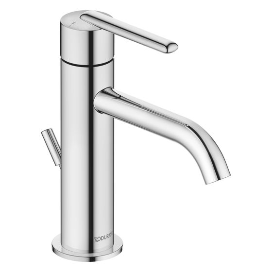 Duravit Balcoon Einhebel-Waschtischmischer S FreshStart, MinusFlow, Chrom 4l/min, mit Garnitur, Hebelgriff, 123mm, Höhe 172mm