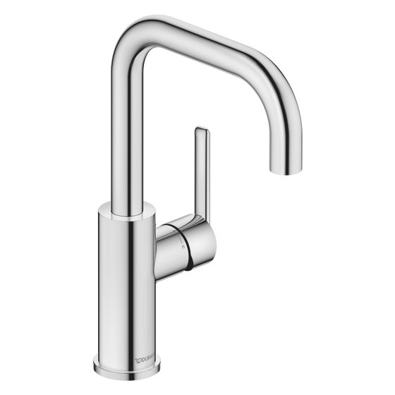 Duravit Balcoon Einhebel-Waschtischmischer FreshStart und MinusFlow, Chrom, 5,5l/min, Höhe 267mm, Griffvariante Hebelgriff