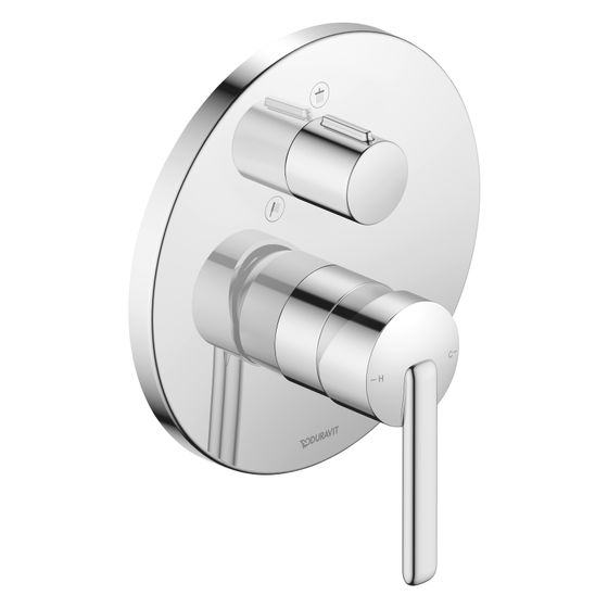 Duravit Balcoon Einhebel-Brausemischer Unterputz, 2 Verbraucher, Chrom, 170x200mm, mit Funktionseinheit