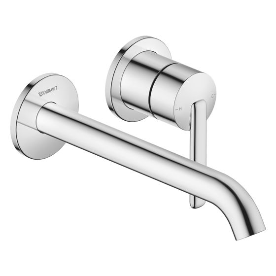 Duravit Balcoon Einhebel-Waschtischmischer MinusFlow, Chrom 4l/min, Hebelgriff, Ausladung 221mm, Höhe 120mm, Normalstrahl