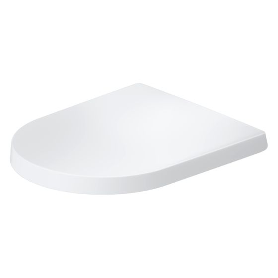 Duravit Balcoon WC-Sitz D-shaped Weiß Seidenmatt, 374x40x458mm, ohne Absenkautomatik, Sitzgarnitur abnehmbar, überlappend