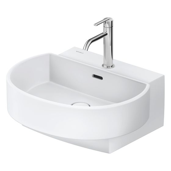 Duravit Balcoon Waschtisch 480x550x185mm wandh. Weiß SDM, D-shaped, DuraShield, 1 Waschplatz mittig, 1 HL mittig, mit ÜL