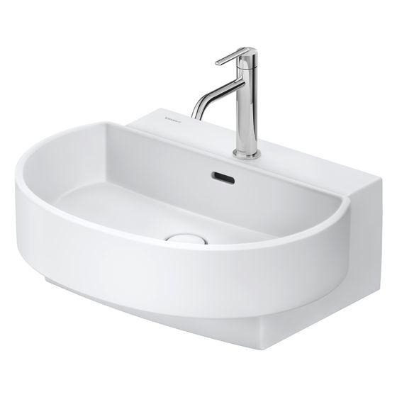 Duravit Balcoon Waschtisch 480x600x220mm wandh. Weiß SDM, D-shaped, DuraShield, 1 Waschplatz mittig, 1 HL mittig, mit ÜL