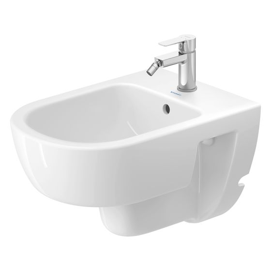 Duravit D-Code Wandbidet 540x370x340mm Weiß Hochglanz 1 HL mit HLB/Überlauf
