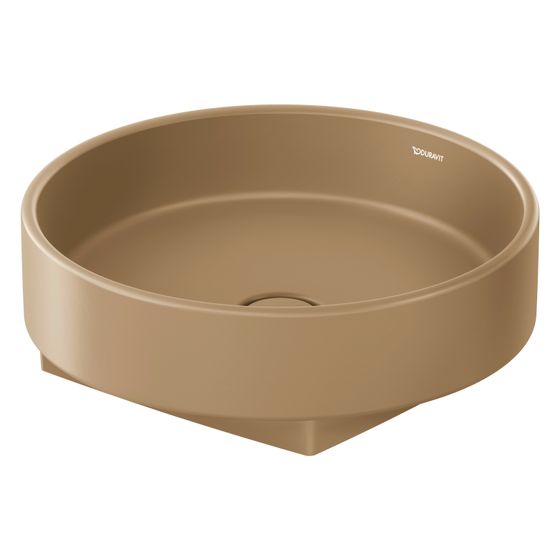 Duravit Balcoon Aufsatzbecken 450mm, Clay Terra Matt, DuraShield, rund, ohne ÜL und HLB, geschliffen, RW glasiert