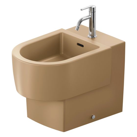Duravit Balcoon Stand Bidet 570x370x400mm Clay Terra Matt DuraShield 1 HL mit Überlauf Back to wall
