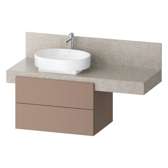 Duravit Balcoon Konsolen-Waschtischunterbau wandh. 570x800x522mm Umbra Strukturiert Matt/Umbra Matt, ohne KSP, Dekor, 2 SK
