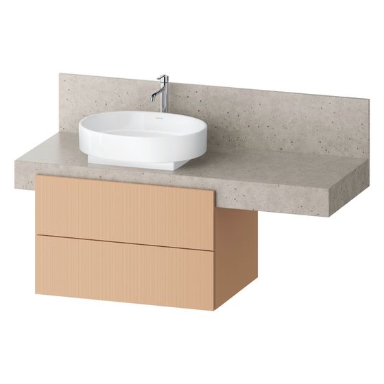 Duravit Balcoon Konsolen-Waschtischunterbau wandh 570x800x522mm Terraccino Strukturiert Matt/Matt, ohne KSP, Dekor 2 SK