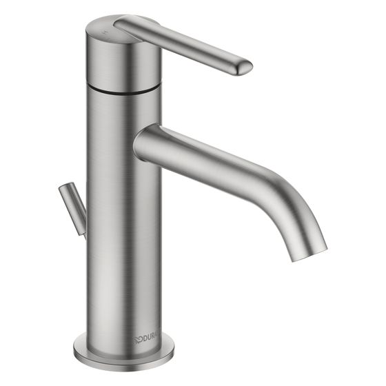 Duravit Balcoon Einhebel-Waschtischmischer S FreshStart, MinusFlow, Edelstahl geb. 4l/min, Garnitur, Hebelg. 123mm, Höhe 172mm