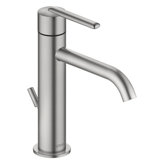 Duravit Balcoon Einhebel-Waschtischmischer M FreshStart, MinusFlow, Edelstahl geb. 4l/min, Garnitur, Hebelg. 138mm, Höhe 197mm