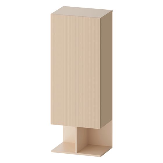 Duravit Balcoon Halbhochschrank Dekor 360x500x1320mm Sandbeige Strukturiert Matt/Matt, 1 Tür R, 2 oF Unten