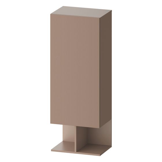 Duravit Balcoon Halbhochschrank Dekor 360x500x1320mm Umbra Strukturiert Matt/Umbra Matt, 1 Tür L, 2 oF Unten, Tip-on
