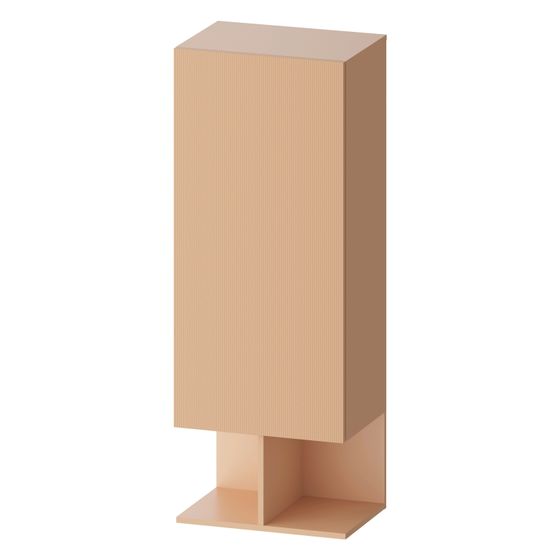 Duravit Balcoon Halbhochschrank Dekor 360x500x1320mm Terraccino Strukturiert Matt/Terraccino Matt, 1 Tür L, 2 oF Unten