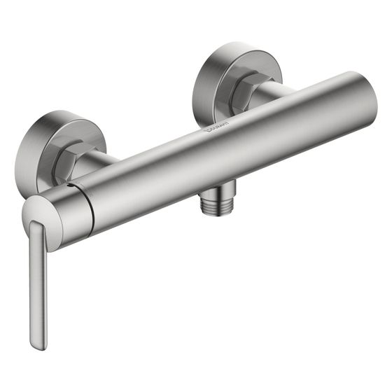 Duravit Balcoon Einhebel-Brausemischer Aufputz, Edelstahl gebürstet, 18,5l/min, S-Anschlüsse, 1/2