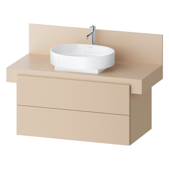 Duravit Balcoon Konsolen-Waschtischunterbau wandh 570x1000x534mm Sandbeige Strukturiert Matt/Matt, ohne KSP Dekor 2 SK