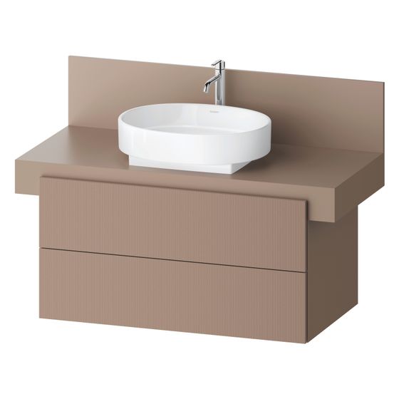 Duravit Balcoon Konsolen-Waschtischunterbau wandh. 570x1000x534mm Umbra Strukturiert Matt/Umbra Matt, ohne KSP, Dekor, 2 SK
