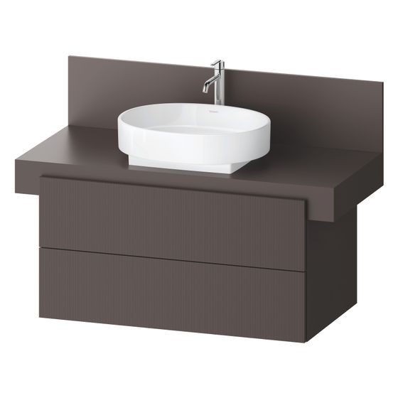 Duravit Balcoon Konsolen-Waschtischunterbau wandh. 570x1000x534mm Schieferbraun Strukturiert Matt/Matt ohne KSP, Dekor 2 SK