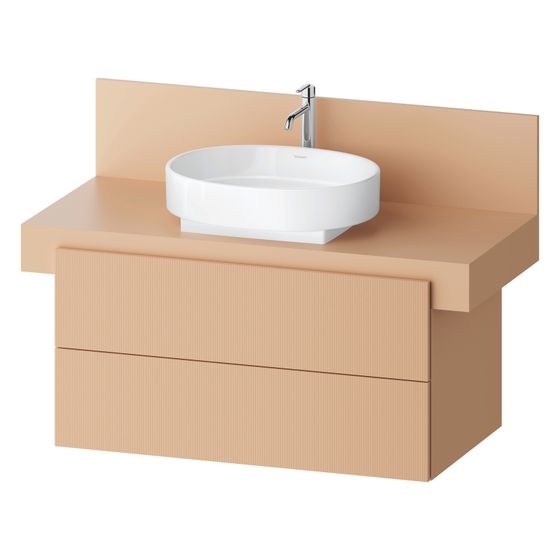 Duravit Balcoon Konsolen-Waschtischunterbau wandh 570x1000x534mm Terraccino Strukturiert Matt/Matt, ohne KSP, Dekor 2 SK