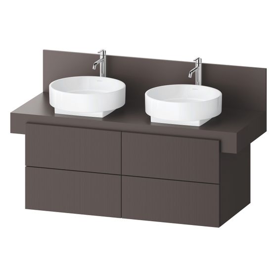 Duravit Balcoon Konsolen-Waschtischunterbau wandh. 570x1200x534mm Schieferbraun Strukturiert Matt/Matt ohne KSP, Dekor 4 SK