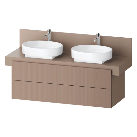 Duravit Balcoon Konsolen-Waschtischunterbau wandh. 570x1400x534mm Umbra Strukturiert Matt/Umbra Matt, ohne KSP, Dekor, 4 SK