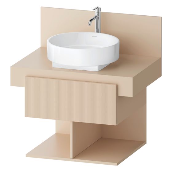 Duravit Balcoon Konsolen-Waschtischunterbau wandhäng. 570x600x534mm Sandbeige Strukturiert Matt/Matt, ohne KSP Dekor 1 SK, 2 oF