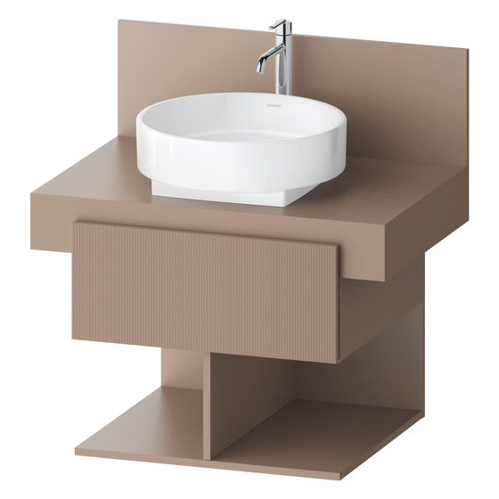 Duravit Balcoon Konsolen-Waschtischunterbau wandh. 570x600x534mm Umbra Strukturiert Matt/Umbra Matt ohne KSP, Dekor 1 SK, 2 oF