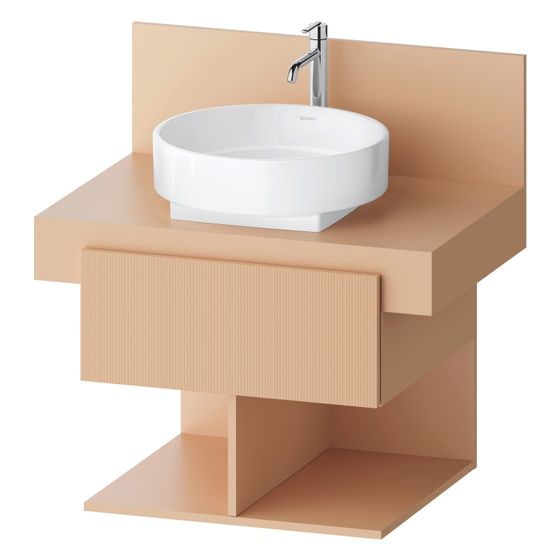 Duravit Balcoon Konsolen-Waschtischunterbau wandh.570x600x534mm Terraccino Strukturiert Matt/Matt ohne KSP Dekor 1 SK, 2 oF