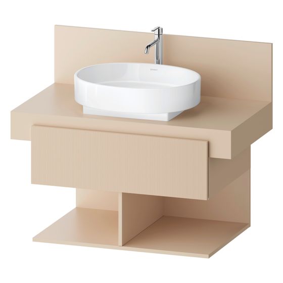 Duravit Balcoon Konsolen-Waschtischunterbau wandhäng. 570x800x534mm Sandbeige Strukturiert Matt/Matt, ohne KSP Dekor 1 SK, 2 oF
