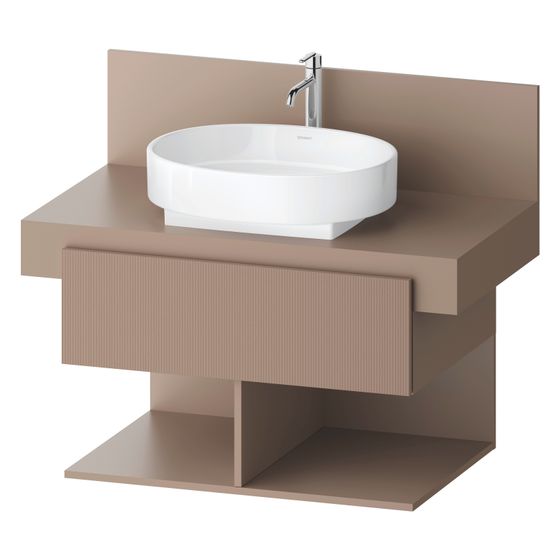 Duravit Balcoon Konsolen-Waschtischunterbau wandh. 570x800x534mm Umbra Strukturiert Matt/Umbra Matt ohne KSP, Dekor 1 SK, 2 oF