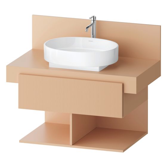 Duravit Balcoon Konsolen-Waschtischunterbau wandh.570x800x534mm Terraccino Strukturiert Matt/Matt ohne KSP Dekor 1 SK, 2 oF