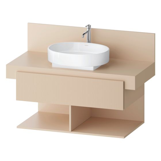 Duravit Balcoon Konsolen-Waschtischunterbau wandh. 570x1000x534mm Sandbeige Strukturiert Matt/Matt ohne KSP Dekor 1 SK, 2 oF