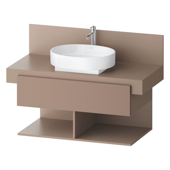 Duravit Balcoon Konsolen-Waschtischunterbau wandh. 570x1000x534mm Umbra Strukturiert Matt/Umbra Matt ohne KSP, Dekor 1 SK, 2 oF