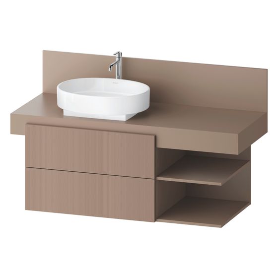 Duravit Balcoon Konsolen-Waschtischunterbau wandh 570x1200x534mm Umbra Strukturiert Matt/Umbra Matt ohne KSP, 2 R SK/oF