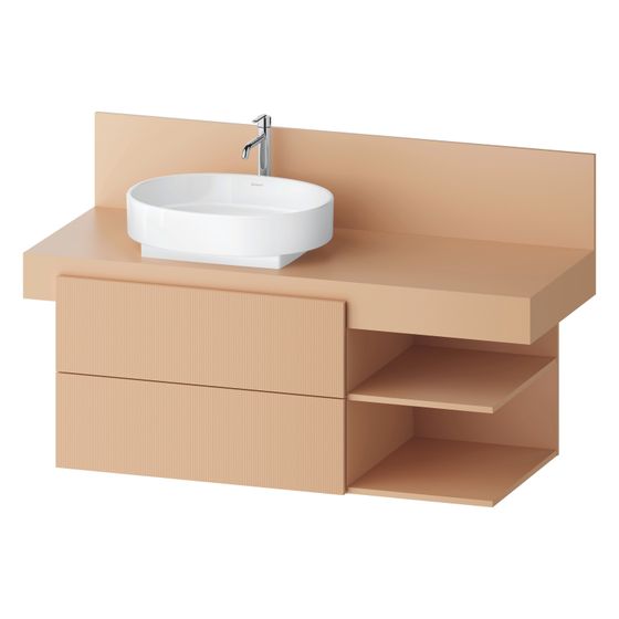 Duravit Balcoon Konsolen-Waschtischunterbau wandh. 570x1200x534mm Terraccino Strukturiert Matt/Matt ohne KSP, 2 R SK/oF
