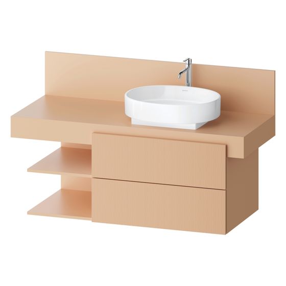 Duravit Balcoon Konsolen-Waschtischunterbau wandh. 570x1200x534mm Terraccino Strukturiert Matt/Matt ohne KSP, 2 L SK/oF