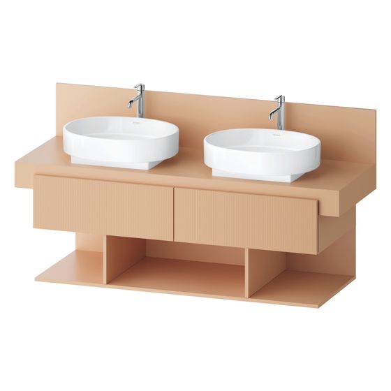Duravit Balcoon Konsolen-Waschtischunterbau wandh. 570x1400x534mm Terraccino Strukturiert Matt/Terraccino Matt ohne KSP, 2 SK