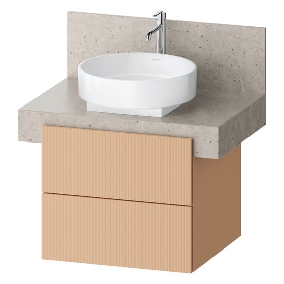 Duravit Balcoon Konsolen-Waschtischunterbau wandh 570x600x522mm Terraccino Strukturiert Matt/Matt, ohne KSP, Dekor 2 SK